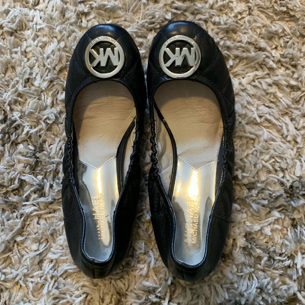Michael Kors black designer flats